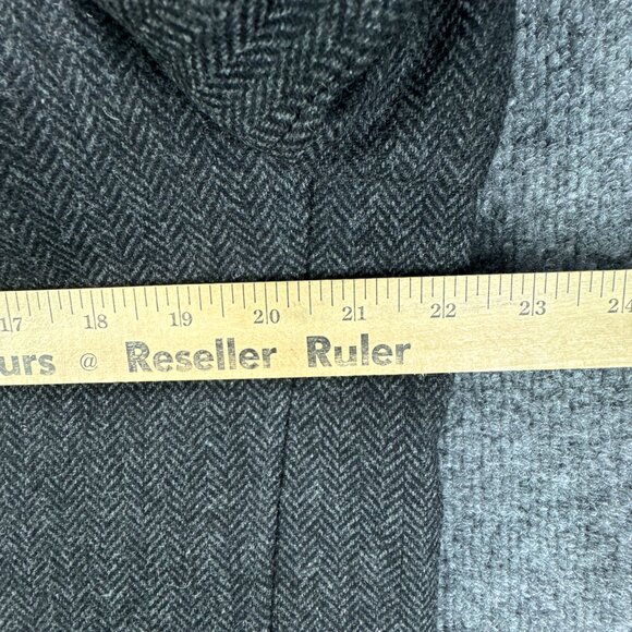 Joseph Abboud Sport Coat Mens XL Gray Herringbone Wool Blend Elbow Patch Blazer - Picture 10 of 16